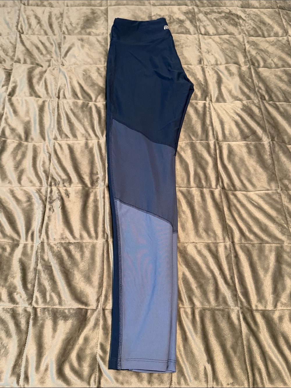Marika Navy and Light Blue Colorblock Leggings